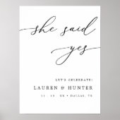 Poster Calligraphie Du Budget Elle A Dit Oui Parti Engage (Devant)