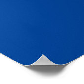 Poster Calligraphie Elégant Bleu Blanc Plaine Nom simple (Coin)