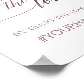 Poster Calligraphie élégante en or rose Capture l'amour (Coin)