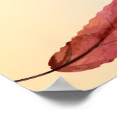 Poster Calligraphie Feuille D'automne Bienvenue à la Mari (Coin)