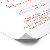 Poster Calligraphie Flore gracieuse en signe de mémoire a (Coin)