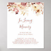 Poster Calligraphie Flore gracieuse en signe de mémoire a (Devant)