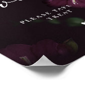 Poster Calligraphie gothique mauve L'amour est Mariage do (Coin)