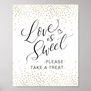 Poster Calligraphie "L'amour est doux" Veuillez prendre u
