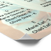 Poster Calligraphie lunaire | Diagramme de siège photo dé (Coin)