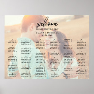 Poster Calligraphie lunaire   Diagramme de siège photo dé