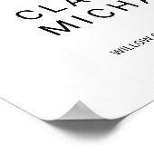 Poster Calligraphie lunaire Mariage de bienvenue (Coin)