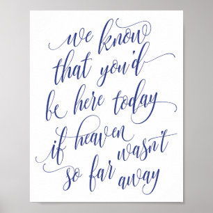 Poster Calligraphie Luxe En Panneau Mémoire (Royal Blue)