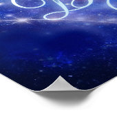 Poster Calligraphie magique "Dream Big" - Sparkl céleste (Coin)