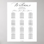 Poster Calligraphie Mariage moderne - Carte de siège de b (Devant)