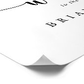 Poster Calligraphie minimaliste Accueil Mariage Eucalyptu (Coin)