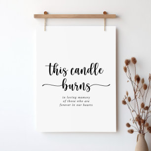 Poster Calligraphie minimaliste Ce panneau de bougie brûl