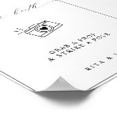 Poster Calligraphie minimaliste Mariage de cabine photo (Coin)