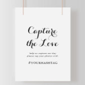 Poster Calligraphie moderne Capter l'amour Hashtag