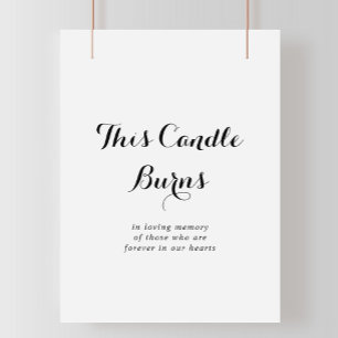 Poster Calligraphie Moderne Ce Bougeoir Brûle Signe