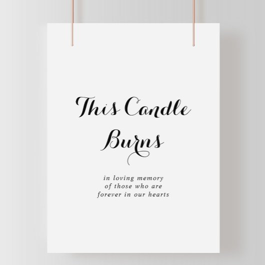 Poster Calligraphie Moderne Ce Bougeoir Brûle Signe
