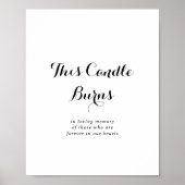 Poster Calligraphie moderne Ce panneau de bougie brûle (Devant)