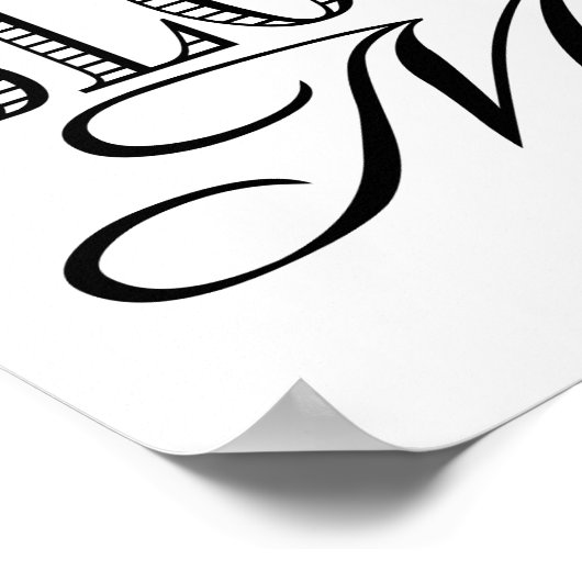 Poster Calligraphie moderne Conserver le calme Bloody Mar (Coin)