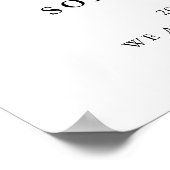 Poster Calligraphie moderne Dîner de répétition chic Bien (Coin)