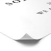 Poster Calligraphie moderne Dîner de répétition chic Bien (Coin)