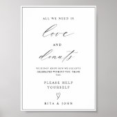 Poster Calligraphie moderne Dunot Bar Mariage Cake Sign (Devant)