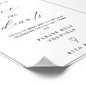 Poster Calligraphie moderne Dunot Bar Mariage Cake Sign (Coin)