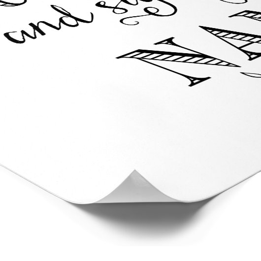 Poster Calligraphie moderne Empreinte de pouce de feuille (Coin)