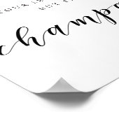 Poster Calligraphie Moderne Mais D'abord Champagne Mariag (Coin)