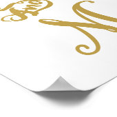 Poster Calligraphie moderne Manger boire & se marier impr (Coin)