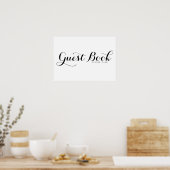 Poster Calligraphie moderne | Mariage du livre d'hôtes Po (Cuisine)