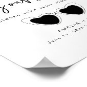 Poster Calligraphie moderne Mariage Lunettes de soleil Fa (Coin)