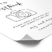 Poster Calligraphie Moderne Mariage photo Signe du livre  (Coin)