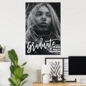 Poster Calligraphie moderne Minimale pleine photo Graduat (Bureau à domicile)