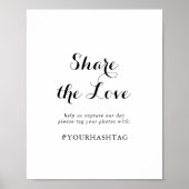 Poster Calligraphie moderne Partagez l'amour (Devant)