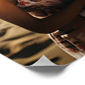 Poster Calligraphie moderne photo mariage accueil (Coin)