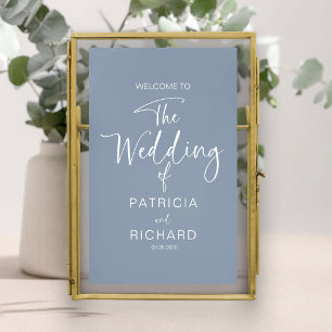 Poster Calligraphie Moderne Simple Mariage Bienvenue