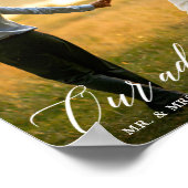 Poster Calligraphie Notre aventure commence Photo Mariage (Coin)