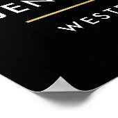 Poster Calligraphie Or Moderne Photo Pos de Graduation No (Coin)