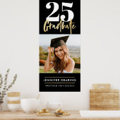 Poster Calligraphie Or Moderne Photo Pos de Graduation No (Cuisine)
