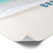 Poster Calligraphie Plage Mariage Réception Signal 18x24 (Coin)