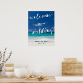 Poster Calligraphie Plage Mariage Réception Signal 18x24 (Cuisine)