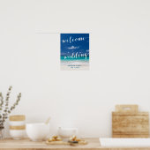 Poster Calligraphie Plage Mariage Réception Signal Imprim (Cuisine)