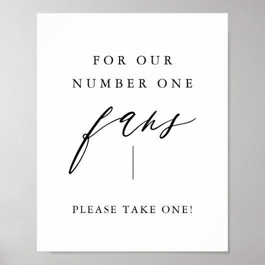 Poster Calligraphie Prenez un éventail Signe d'éventail d (Devant)