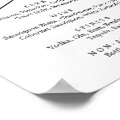 Poster Calligraphie romantique Boire Menu Signer (Coin)