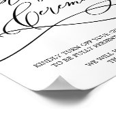 Poster Calligraphie romantique Cérémonie débranchée (Coin)