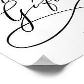 Poster Calligraphie romantique Flourdir Cartes et Cadeaux (Coin)