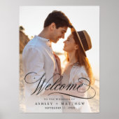 Poster Calligraphie romantique Mariage de bienvenue (Devant)