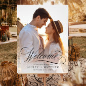 Poster Calligraphie romantique Mariage de bienvenue