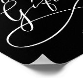 Poster Calligraphie romantique Noir foncé Cartes et Cadea (Coin)