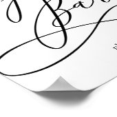 Poster Calligraphie romantique | Panneau Flourissant à la (Coin)